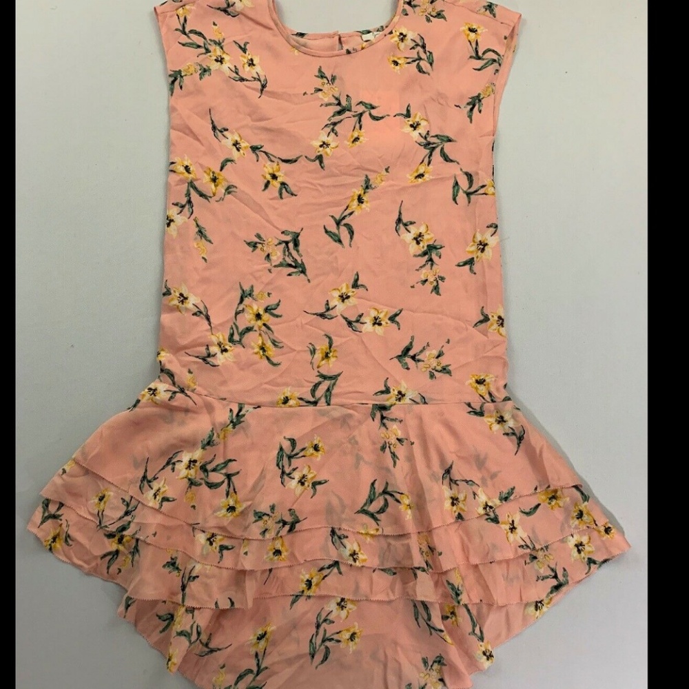 Joie Pink Floral Coreen Short Sleeve Silk Dress - Picture 3 of 4